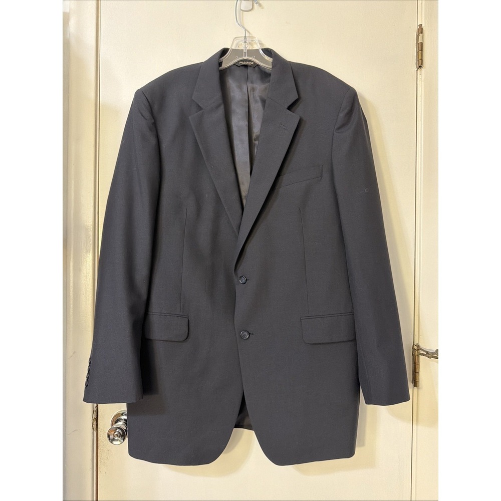 JoS A. Banks Men's Black In Color Suit Jacket Sport Jacket Size 46 XL 100% Wool